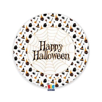 Tányér, papír, 22 cm, "Halloween"