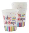 Pohár, papír, 2,5 dl, "Boldog születésnapot" Pohár, papír, 2,5 dl, "Boldog születésnapot"