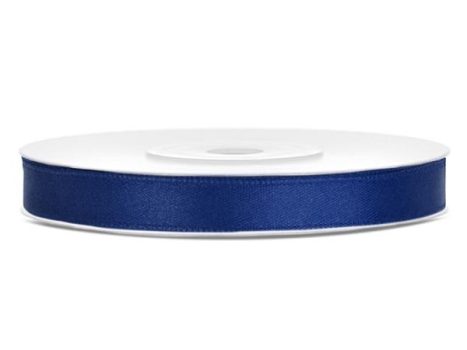 Szatén szalag, 6 mm, sötét kék