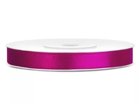 Szatén szalag, 6 mm, sötét pink Szatén szalag, 6 mm, sötét pink