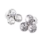 Fülbevaló, natúr fehér SWAROVSKI® kristállyal,... Fülbevaló, natúr fehér SWAROVSKI® kristállyal,...