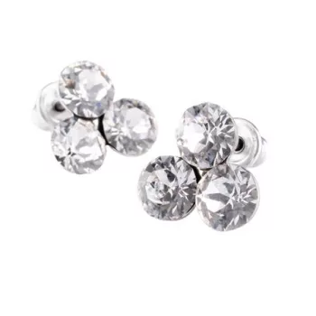 Fülbevaló, natúr fehér SWAROVSKI® kristállyal,... Fülbevaló, natúr fehér SWAROVSKI® kristállyal,...