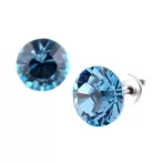 Fülbevaló, aquakék SWAROVSKI® kristállyal, 8 mm...