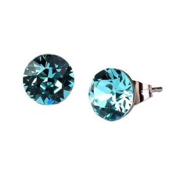 Fülbevaló, light türkíz SWAROVSKI® kristállyal,...