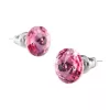 Fülbevaló, rózsaszín SWAROVSKI® kristállyal, cs...