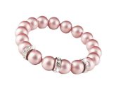 Karkötő SWAROVSKI® gyöngyből, rózsaszín, fehér...