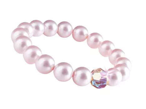 Karkötő, rózsaszín SWAROVSKI® gyöngyből, színjá... Karkötő, rózsaszín SWAROVSKI® gyöngyből, színjá...