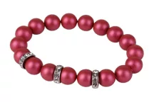 Karkötő, fénylő eper SWAROVSKI®gyöngyből, fehér...
