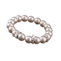 Karkötő, gyöngyházfehér SWAROVSKI® gyöngyből, f...