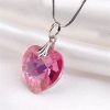 Nyaklánc, szív formájú, rózsaszín SWAROVSKI® kr... Nyaklánc, szív formájú, rózsaszín SWAROVSKI® kr...