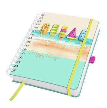 Spirálfüzet, 168x215 mm, pontrácsos, 120 lap, k...