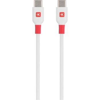 Töltőkábel, USB-C/USB-C, 1,2m, SKROSS, fehér