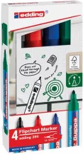 Flipchart marker készlet, 1,5-3 mm, kúpos, EDDI...
