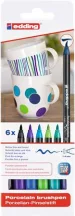   Ecsetirón készlet, porcelánra, EDDING "4200 Cool color", 6 különböző szín
