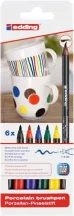   Ecsetirón készlet, porcelánra, EDDING "4200 Family color", 6 különböző szín