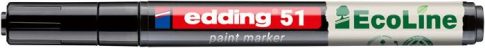 Lakkmarker, 1-2 mm, EDDING "51", fekete