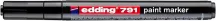 Lakkmarker, 1-2 mm, EDDING "791", fekete