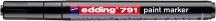 Lakkmarker, 1-2 mm, EDDING "791", fekete