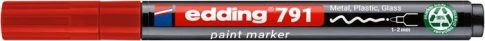 Lakkmarker, 1-2 mm, PCR, EDDING "791", piros