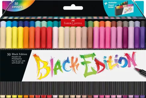 Ecsetirón készlet, tartóval, FABER-CASTELL "Bla...