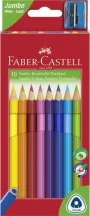   Színes ceruza készlet, háromszögletű, FABER-CASTELL "Jumbo", 10 különböző szín