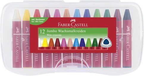 Zsírkréta, háromszögletű, FABER-CASTELL "Jumbo"...