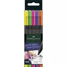 Tűfilc készlet, 0,4 mm, FABER-CASTELL "Grip", 5...