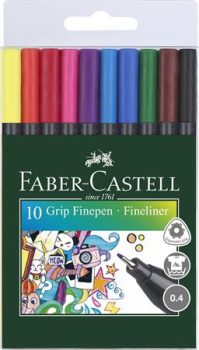 Tűfilc készlet, 0,4 mm, FABER-CASTELL "Grip", 1...