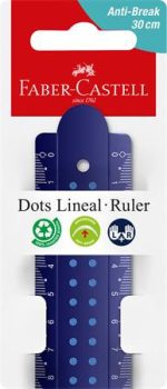 Vonalzó, műanyag, törhetetlen, 30 cm, FABER-CAS...