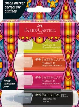 Szövegkiemelő készlet, FABER-CASTELL "Glassy",...