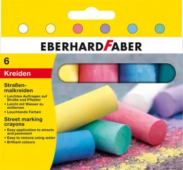 Aszfaltkréta, henger alakú, EBERHARD FABER, 6 k...