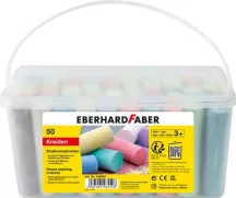 Aszfaltkréta, 50 darabos,  EBERHARD FABER, 8 kü...