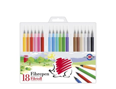 Filctoll készlet, 1 mm, ICO "Süni 300", 18 külö...