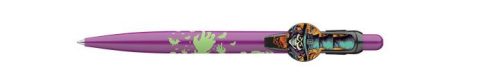 Golyóstoll, 0,8 mm, nyomógombos, lila mintás to...