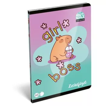 Füzet, tűzött, A5, lecke, 40 lap, LIZZYSULI, "L...