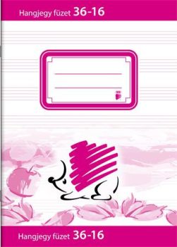 Füzet, tűzött, A5, hangjegy, 16 lap, ICO "Süni"...