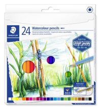   Akvarell ceruza készlet, hatszögletű, STAEDTLER® "146 10C", 24 különböző szín