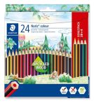   Színes ceruza készlet, hatszögletű, STAEDTLER "Noris Colour 185", 20+4 különböző szín