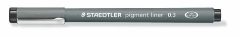 Tusfilc, 0,3 mm, STAEDTLER "Pigment Liner 308",...