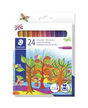 Filctoll készlet, 1 mm, STAEDTLER "325", 24 kül...