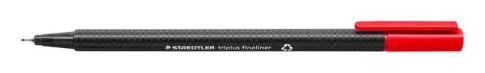 Tűfilc, 0,3 mm, STAEDTLER "Triplus 334", piros