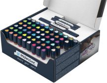   Kétvégű marker készlet, 72 darabos, SCHNEIDER "Paint-It 040 Twin marker Set complete", 30 különböző szín
