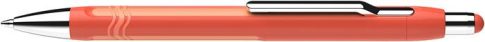 Golyóstoll, 0,7 mm, nyomógombos, narancs tollte...