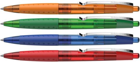 Golyóstoll, 0,5 mm, nyomógombos, SCHNEIDER "Loo...