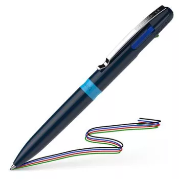 Golyóstoll, 0,5 mm, nyomógombos, négyszínű, SCH...