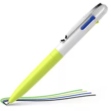 Golyóstoll, 0,5 mm, nyomógombos, négyszínű, SCH...