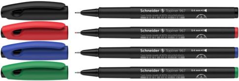 Tűfilc készlet, 0,4 mm, SCHNEIDER "Topliner 967...