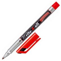   Alkoholos marker, 1 mm, kúpos, STABILO "Write-4-all", piros
