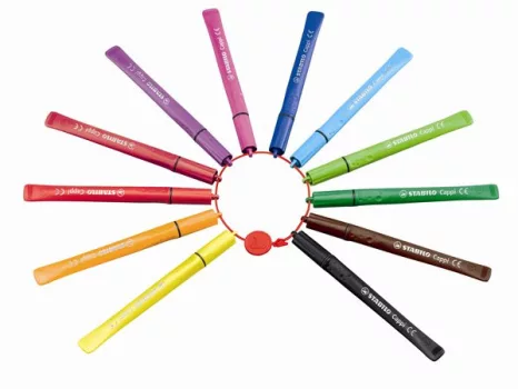 Filctoll készlet, 1 mm, STABILO "Cappi", 12 kül... Filctoll készlet, 1 mm, STABILO "Cappi", 12 kül...