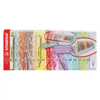 Szövegkiemelő készlet, 1-4 mm, STABILO "Swing C...